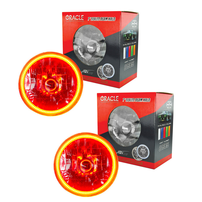 ORACLE Pre-Assembled LED Halo Headlights, Amber, Jeep Wrangler TJ (1997-2006)