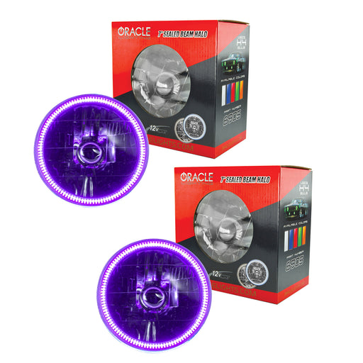 ORACLE Pre-Assembled LED Halo Headlights, UV/Purple, Jeep Wrangler TJ (1997-2006)