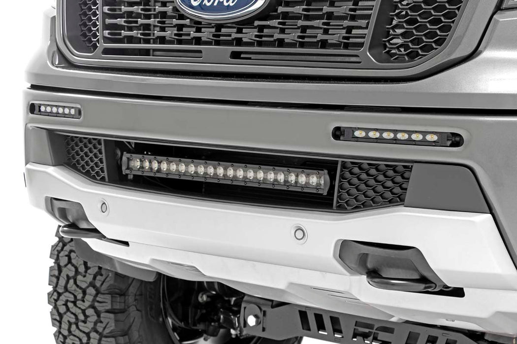 LED Light Kit - Bumper Mount - 6 inch Black Slimline Pair - Ford Ranger (19-23)