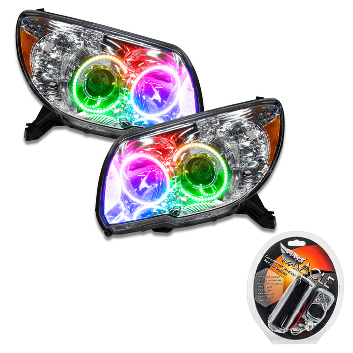 ORACLE 2006-2009 Toyota 4Runner Pre-Assembled Halo Headlights - ColorSHIFT - with RF Controller