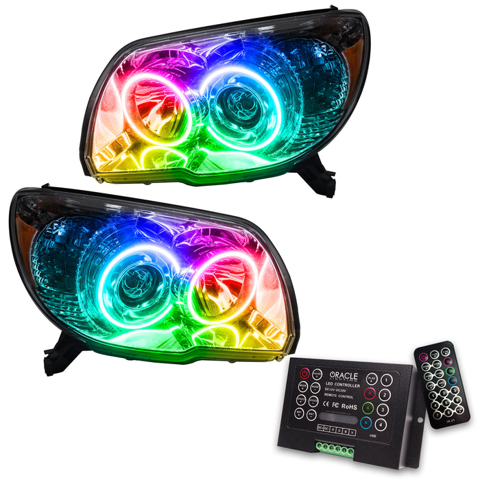 ORACLE 2006-2009 Toyota 4Runner Sport Pre-Assembled Halo Headlights - ColorSHIFT - with 2.0 Controller