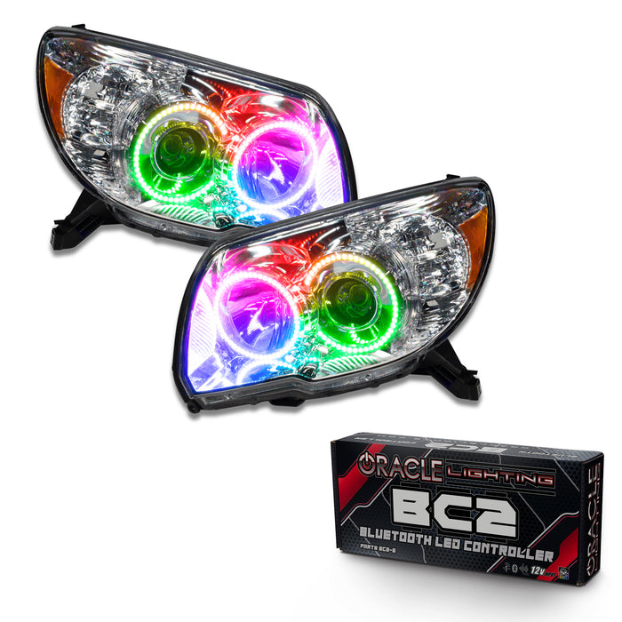ORACLE 2006-2009 Toyota 4Runner Sport Pre-Assembled Halo Headlights - ColorSHIFT - with BC2 Controller
