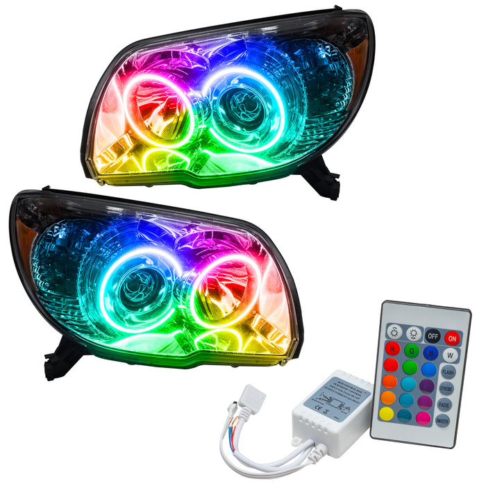 ORACLE 2006-2009 Toyota 4Runner Sport Pre-Assembled Halo Headlights - ColorSHIFT - with Simple Controller