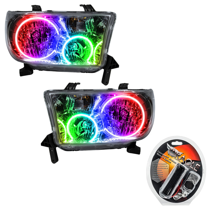 ORACLE 2007-2013 Toyota Tundra Pre-Assembled Halo Headlights - ColorSHIFT - with RF Controller
