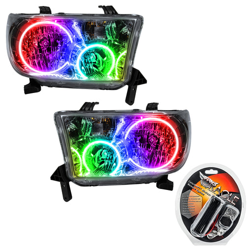 ORACLE Halo Headlights, ColorSHIFT, with RF Controller, Toyota Sequoia Pre-Assembly (2008-2016)