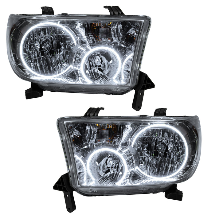 ORACLE 2008-2016 Toyota Sequoia Pre-Assembled Halo Headlights - ColorSHIFT - with Simple Controller