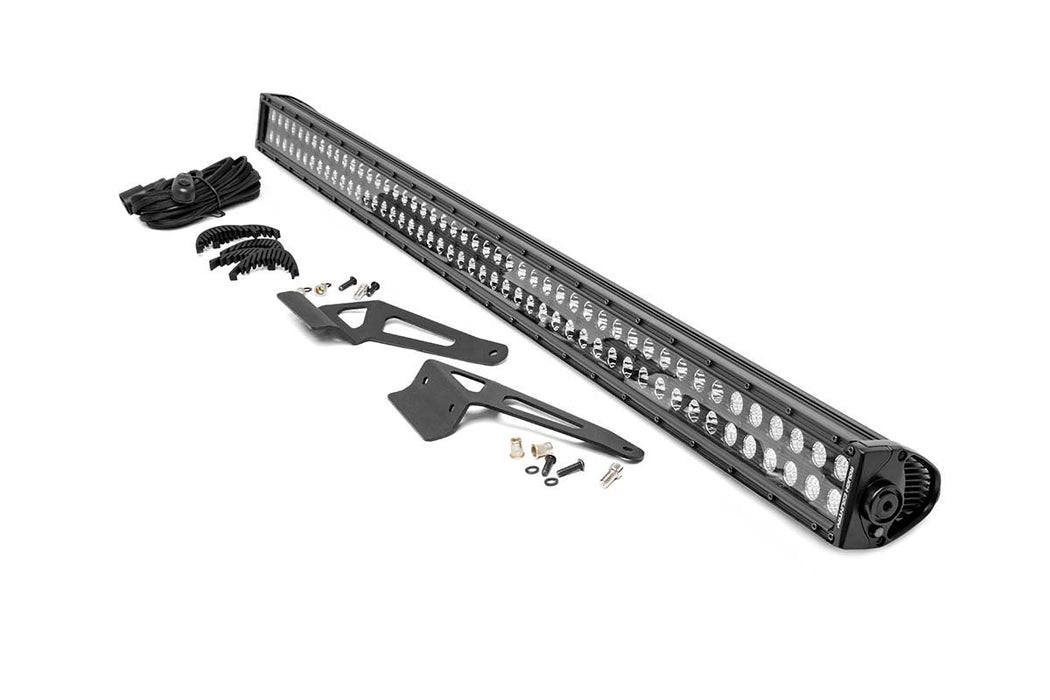Rough Country LED Light - Windshield - 50" Black Dual Row | Can-Am Defender HD 5/HD 8/HD 9/HD 10