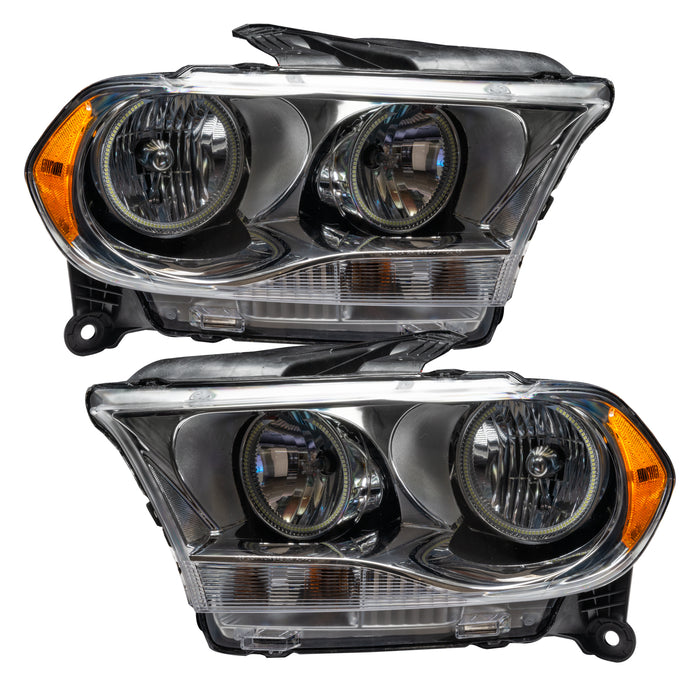 ORACLE 2011-2013 Dodge Durango Non-HID Pre-Assembled Halo Headlights - (Chrome) - ColorSHIFT - with 2.0 Controller