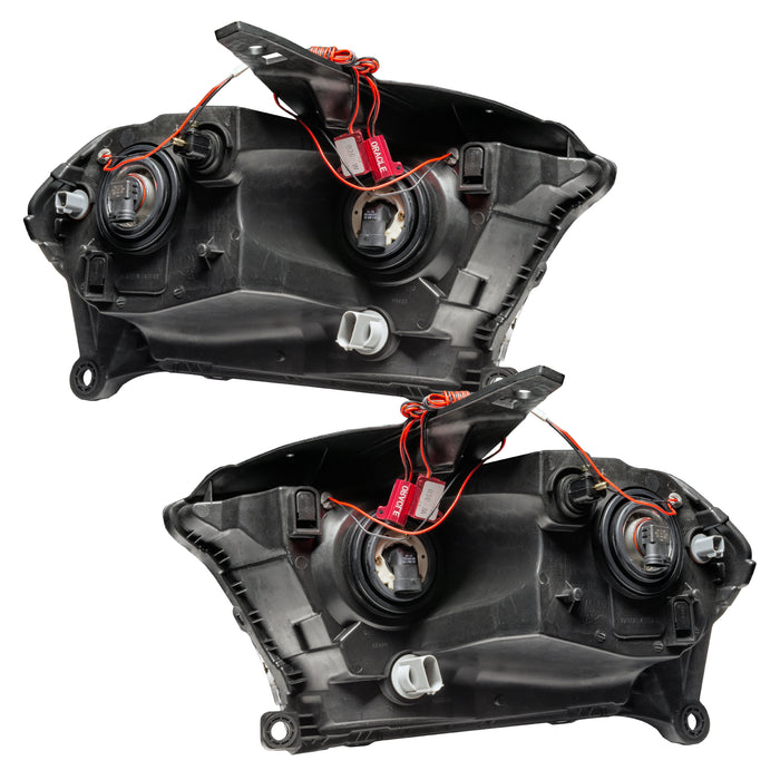 ORACLE 2011-2013 Dodge Durango Non-HID Pre-Assembled Halo Headlights - (Chrome) - ColorSHIFT - with Simple Controller