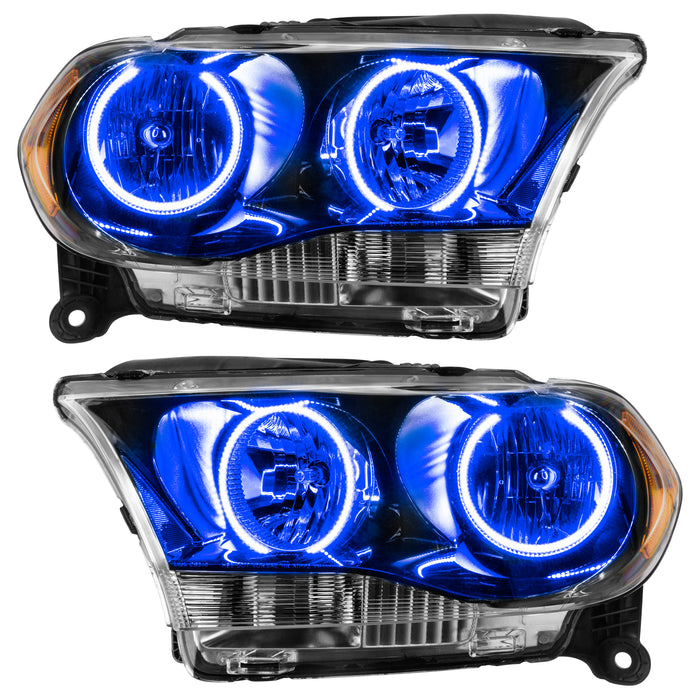 ORACLE 2011-2013 Dodge Durango Non-HID Pre-Assembled Halo Headlights - (Black) - Blue