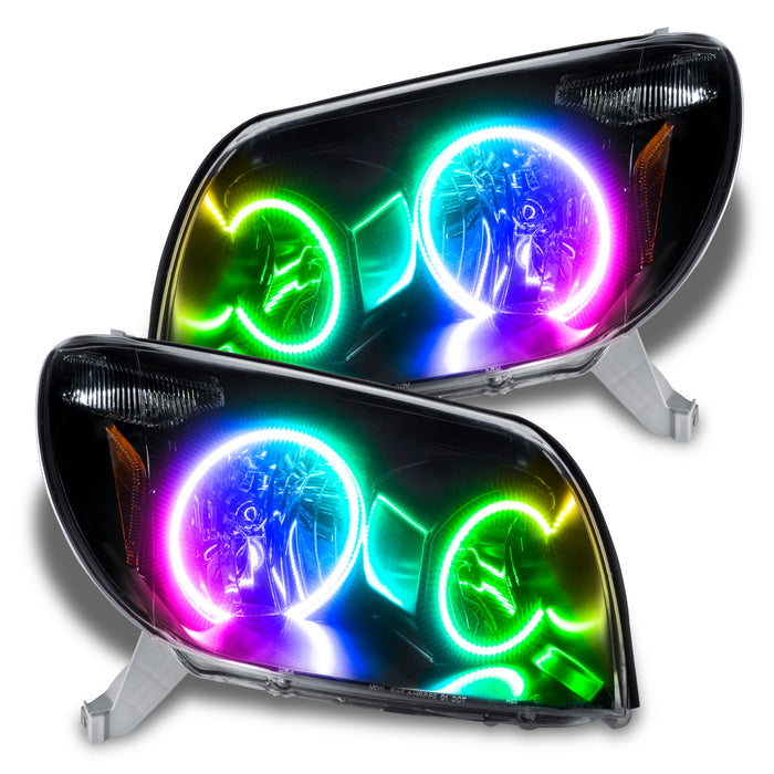 ORACLE 2003-2005 Toyota 4Runner Pre-Assembled Halo Headlights - (Black) - ColorSHIFT - with No Controller