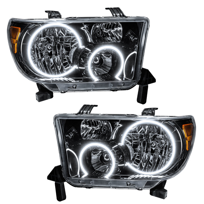 ORACLE 2007-2013 Toyota Tundra Pre-Assembled Headlights - (Black Housing) - White