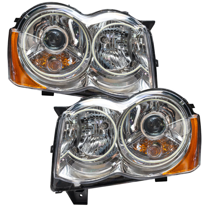 ORACLE 2008-2010 Jeep Grand Cherokee Pre-Assembled Halo Headlights - (HID) - ColorSHIFT - with BC2 Controller