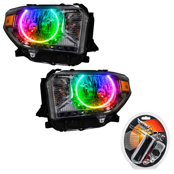 ORACLE 2014-2017 Toyota Tundra Pre-Assembled Halo Headlights - ColorSHIFT - with RF Controller