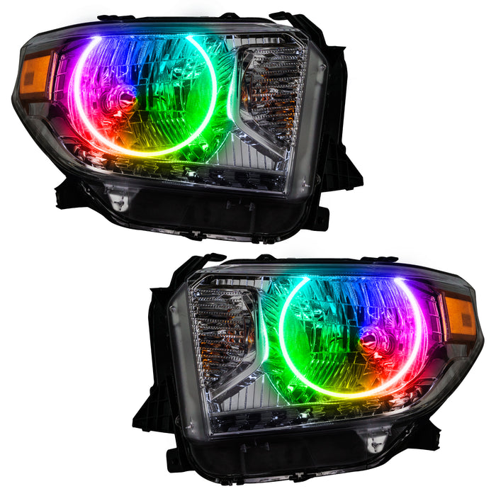 ORACLE 2014-2017 Toyota Tundra Pre-Assembled Halo Headlights - ColorSHIFT - with No Controller