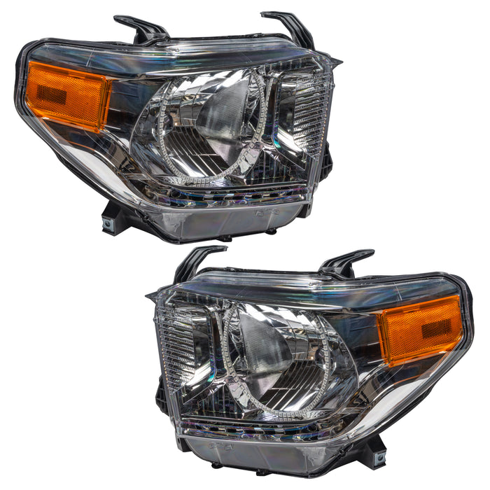 ORACLE 2014-2017 Toyota Tundra Pre-Assembled Halo Headlights - ColorSHIFT - with No Controller
