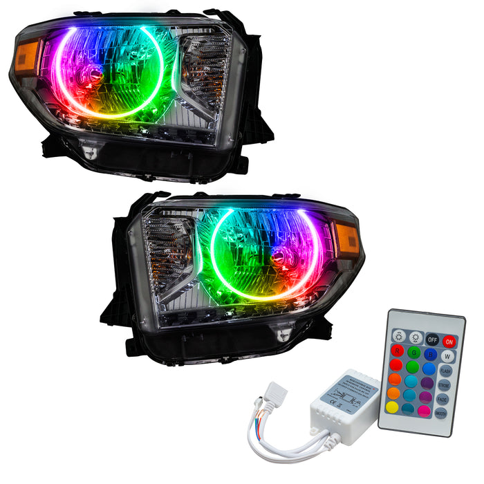 ORACLE 2014-2017 Toyota Tundra Pre-Assembled Halo Headlights - ColorSHIFT - with Simple Controller