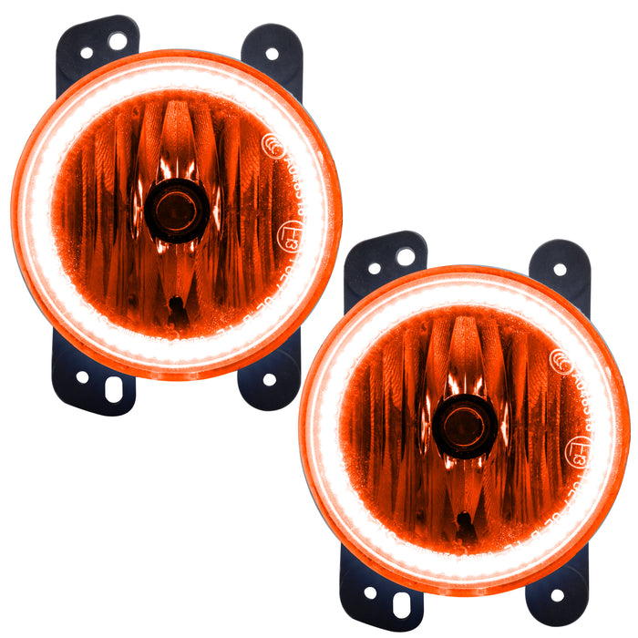 ORACLE 2010-2015 Jeep Wrangler JK Pre-Assembled LED Halo Fog Lights - Amber