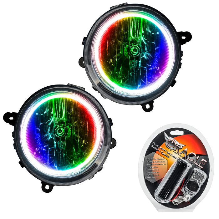 ORACLE 2007-2016 Jeep Patriot/Compass Pre-Assembled Halo Headlights - ColorSHIFT - with RF Controller