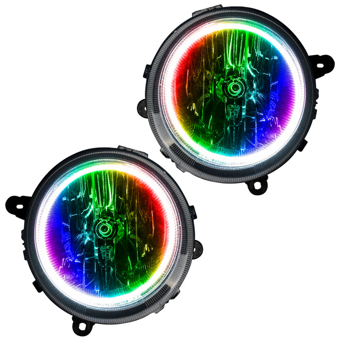 ORACLE 2007-2016 Jeep Patriot/Compass Pre-Assembled Halo Headlights - ColorSHIFT - with No Controller