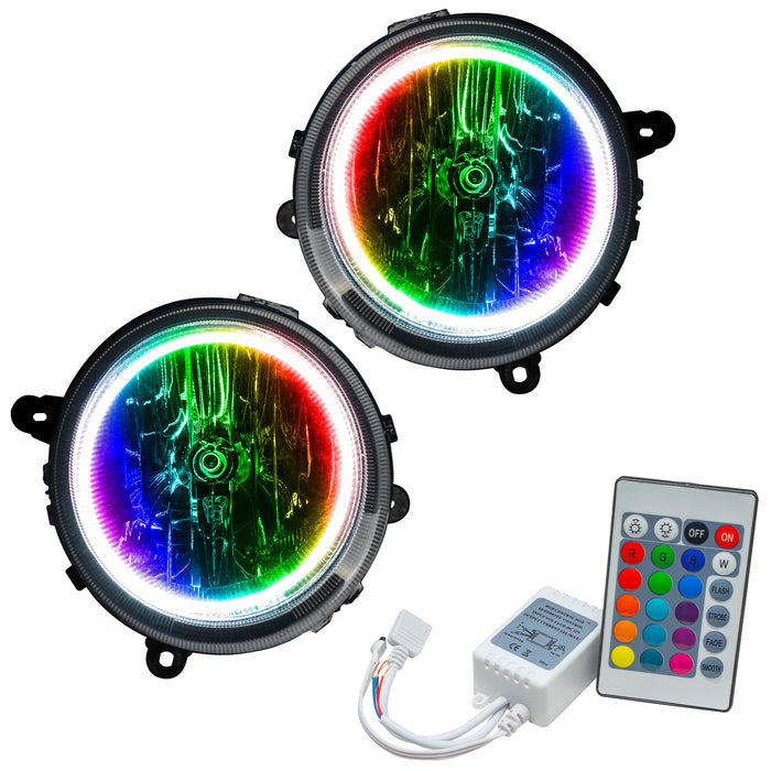 ORACLE 2007-2016 Jeep Patriot/Compass Pre-Assembled Halo Headlights - ColorSHIFT - with Simple Controller