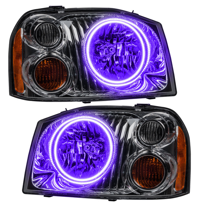 ORACLE 2001-2004 Nissan Frontier Pre-Assembled Halo Headlights - ColorSHIFT - with RF Controller