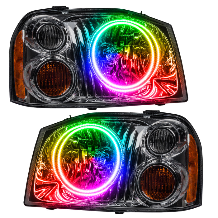 ORACLE 2001-2004 Nissan Frontier Pre-Assembled Halo Headlights - ColorSHIFT - with No Controller