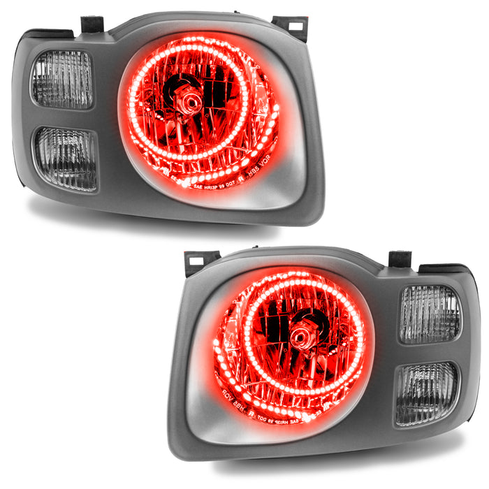 ORACLE 2002-2004 Nissan Xterra SE Pre-Assembled LED Halo Headlights - Red