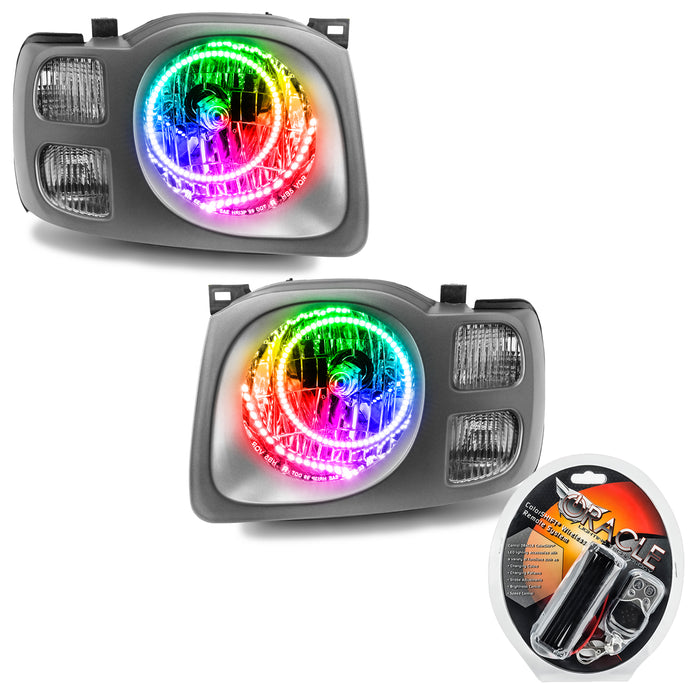 ORACLE 2002-2004 Nissan Xterra SE Pre-Assembled Halo Headlights - ColorSHIFT - with RF Controller