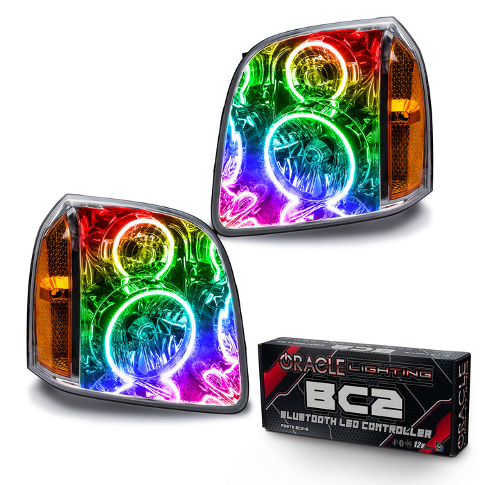 ORACLE 2007-2013 GMC Yukon Pre-Assembled Halo Headlights - ColorSHIFT - with BC2 Controller