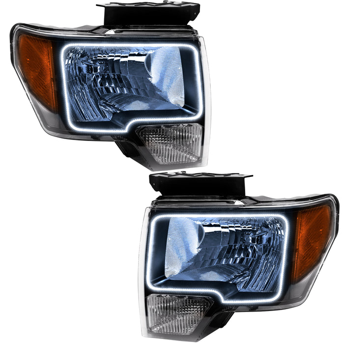 ORACLE 2009-2014 Ford F-150 Pre-Assembled Halo Headlights - (Chrome) - White