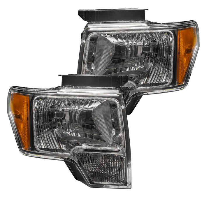 ORACLE 2009-2014 Ford F-150 Pre-Assembled Halo Headlights - (Chrome) - White
