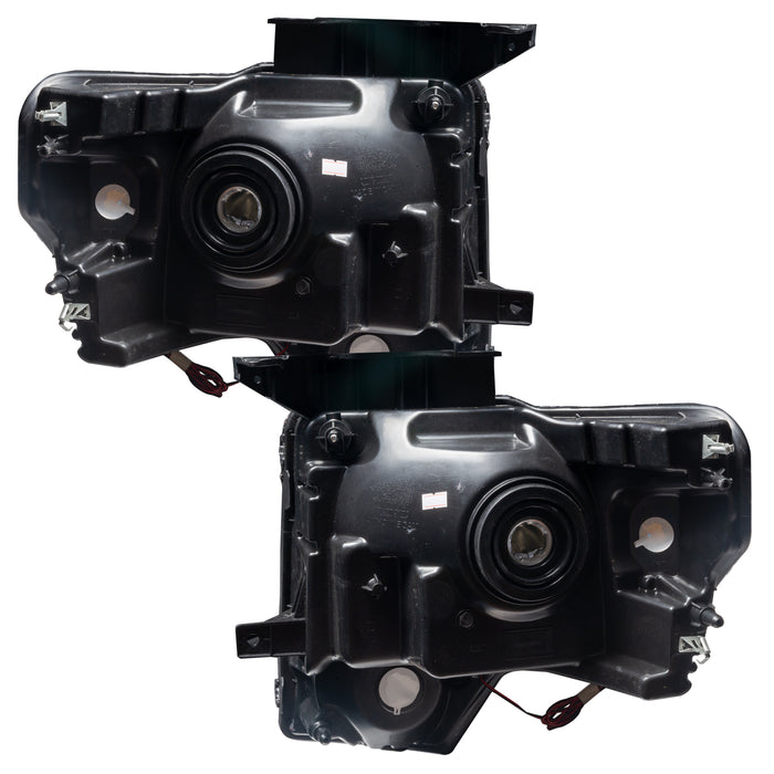 ORACLE 2009-2014 Ford F-150 Pre-Assembled Halo Headlights - (Chrome) - ColorSHIFT - with BC2 Controller