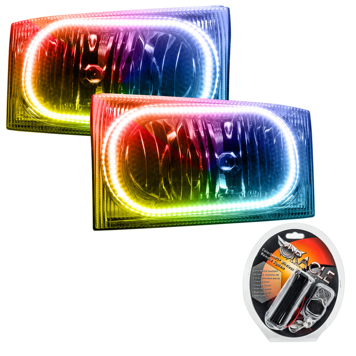 ORACLE 1999-2004 Ford F-250/350 SD Pre-Assembled Halo Headlights - ColorSHIFT - with RF Controller