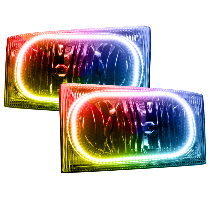 ORACLE 1999-2004 Ford F-250/350 SD Pre-Assembled Halo Headlights - ColorSHIFT - with No Controller