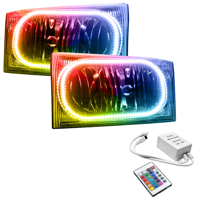 ORACLE 1999-2004 Ford F-250/350 SD Pre-Assembled Halo Headlights - ColorSHIFT - with Simple Controller