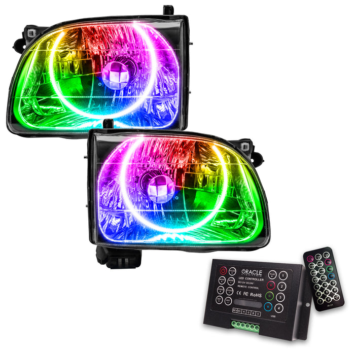 ORACLE 2001-2004 Toyota Tacoma Pre-Assembled Halo Headlights - ColorSHIFT - with 2.0 Controller