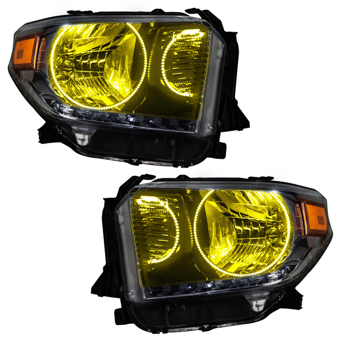 ORACLE 2014-2017 Toyota Tundra Pre-Assembled Halo Headlights - (Dual Halo) - ColorSHIFT - with 2.0 Controller