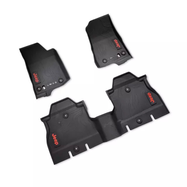Jeep Wrangler JL 4-Door 4xe All-Weather Floor Mats, Black