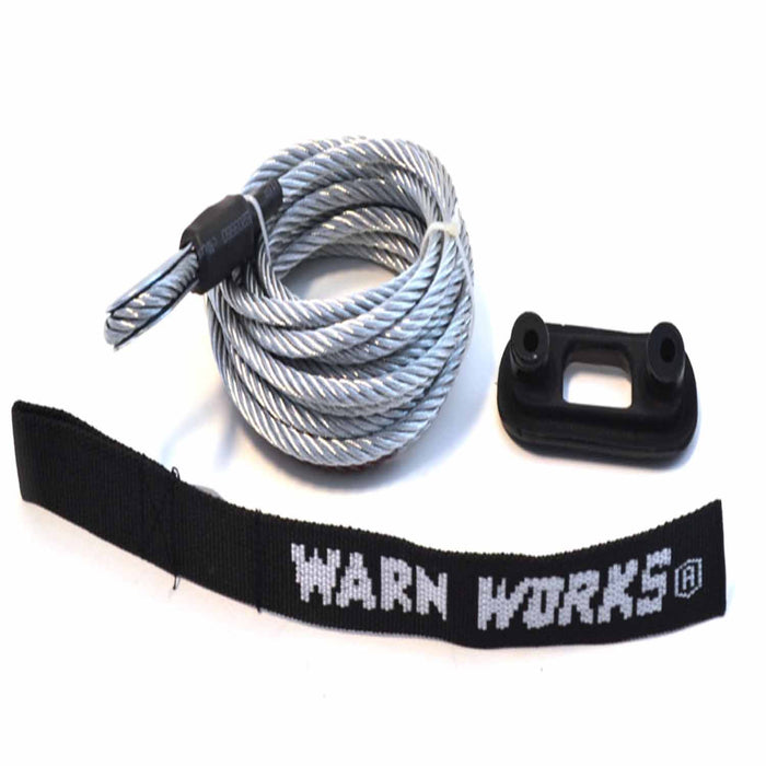 Warn 76065 WIRE ROPE FOR PULLZALL 7/32 Inch Diameter x 15 Foot Length