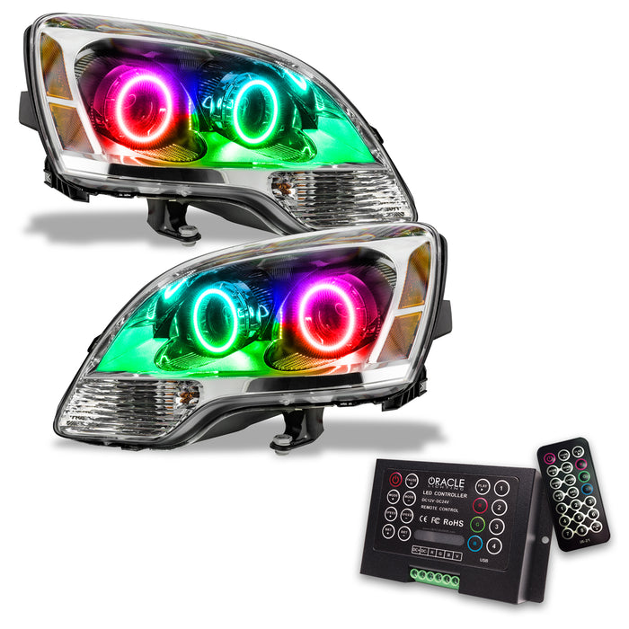 ORACLE 2008-2012 GMC Acadia Non-HID Pre-Assembled Halo Headlights - (2nd) - ColorSHIFT - with 2.0 Controller
