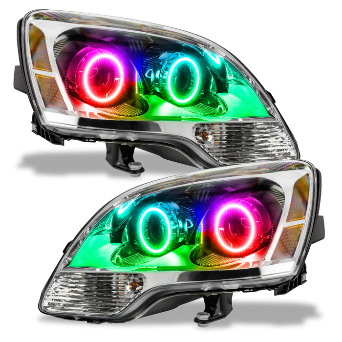 ORACLE 2008-2012 GMC Acadia Non-HID Pre-Assembled Halo Headlights - (2nd) - ColorSHIFT - with No Controller