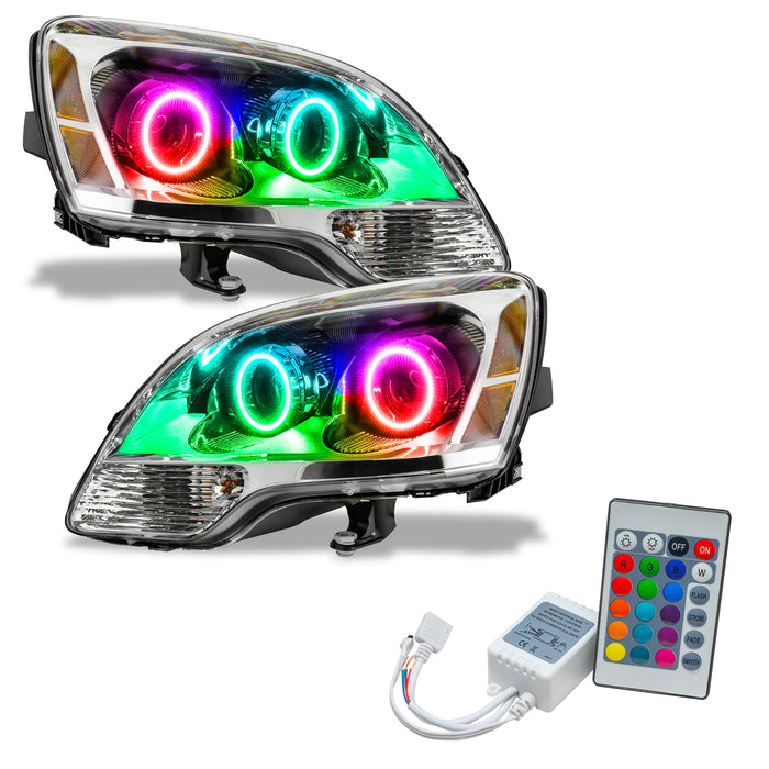 ORACLE 2008-2012 GMC Acadia Non-HID Pre-Assembled Halo Headlights - (2nd) - ColorSHIFT - with Simple Controller