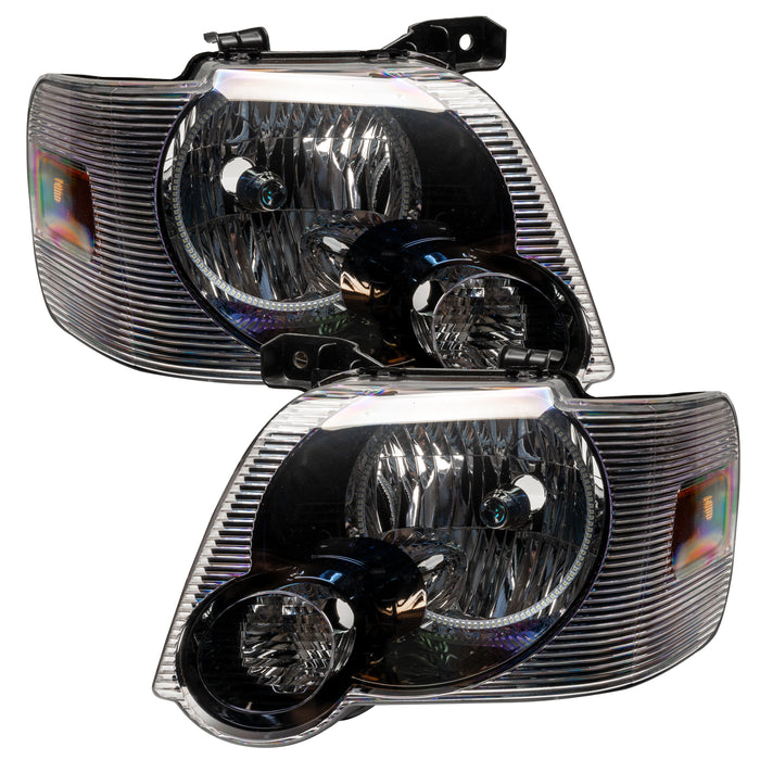 ORACLE 2008-2010 Ford Explorer Sport Trac Pre-Assembled Halo Headlights - ColorSHIFT - with RF Controller