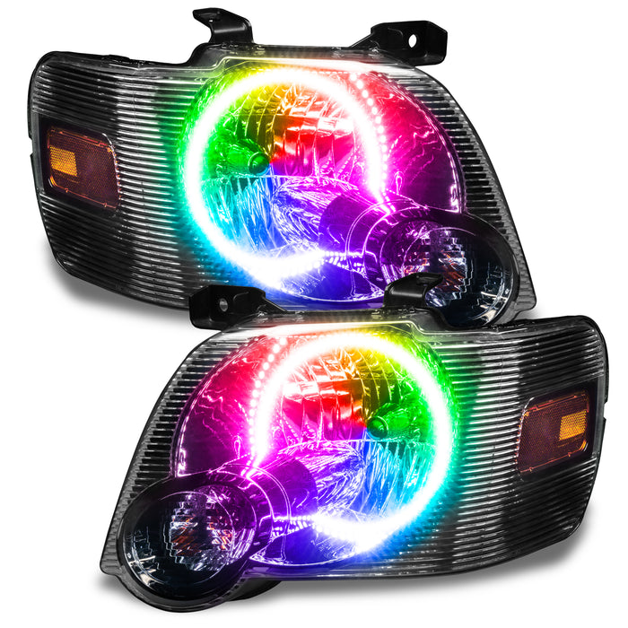 ORACLE 2008-2010 Ford Explorer Sport Trac Pre-Assembled Halo Headlights - ColorSHIFT - with No Controller