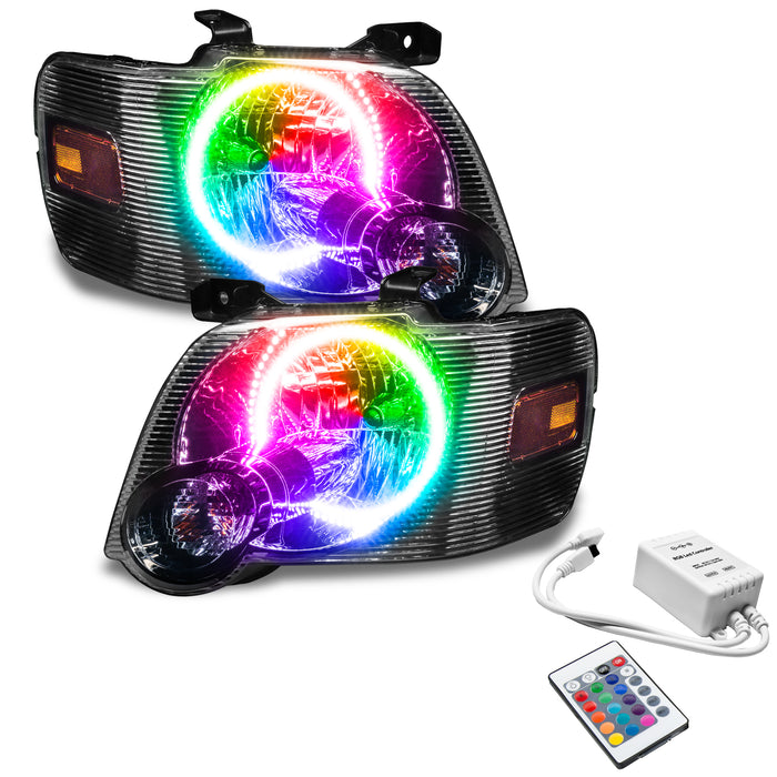 ORACLE 2008-2010 Ford Explorer Sport Trac Pre-Assembled Halo Headlights - ColorSHIFT - with Simple Controller