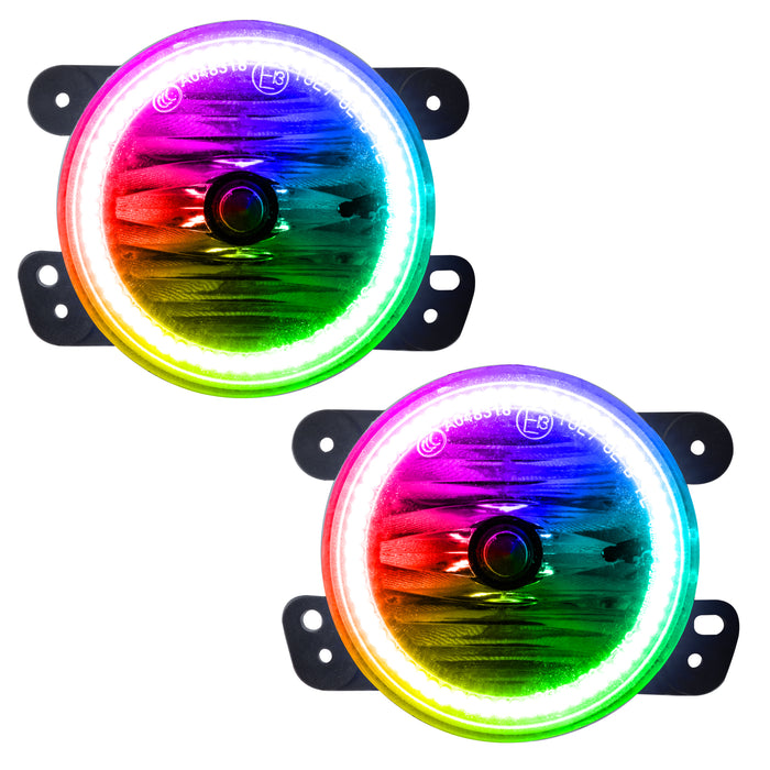 ORACLE 2011-2013 Jeep Grand Cherokee Pre-Assembled Halo Fog Lights - ColorSHIFT - with No Controller