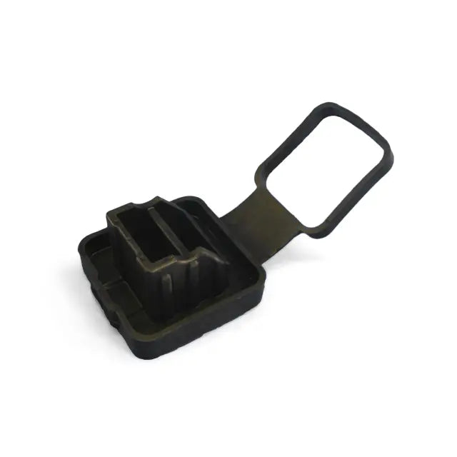 Hitch Receiver Plug, 2 in, Black Jeep Logo, Right Hinge