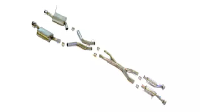 3.6L Dual Cat-Back Exhaust System, Black Square Tips