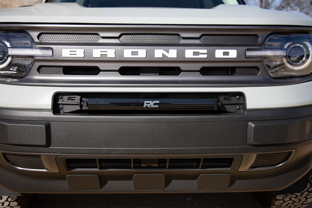 Rough Country LED Light Kit, Bumper Mount, 20" Black Single Row, White DRL, Ford Bronco Sport (2021-2025), view 4